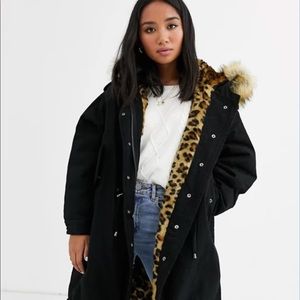 ASOS Jacket. Luxe parka with faux fur lining